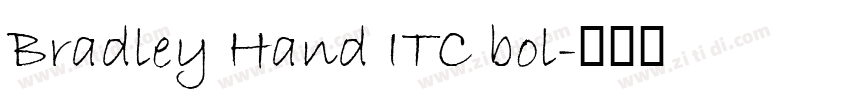 Bradley Hand ITC bol字体转换